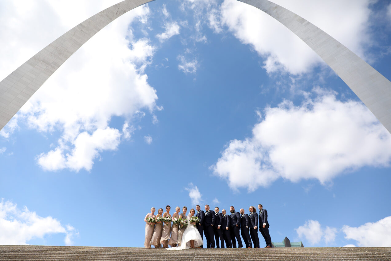Palladium St. Louis Wedding with First Look Under the Arch