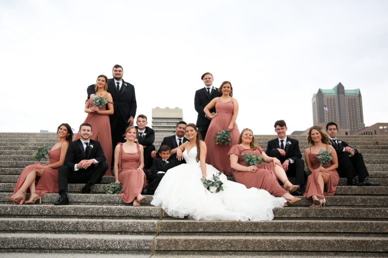 Arch Wedding Portraits and Rooftop Fun at NEO with Kayla & Austin