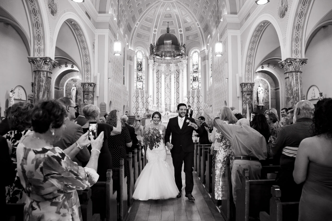 Peggy & Adam’s St. Louis Wedding at St. Ambrose’s Catholic Church in The Hill